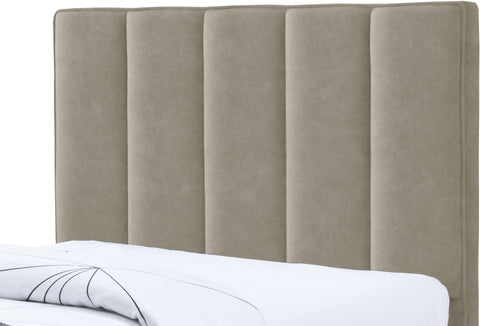 Akeela Beige Faux Leather Twin Trundle Bed T