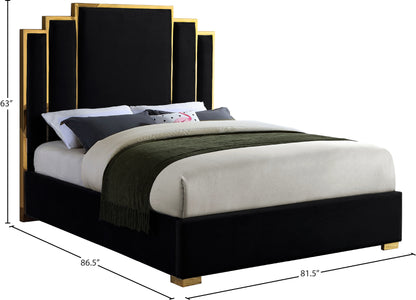 Nolita Black Velvet King Bed K