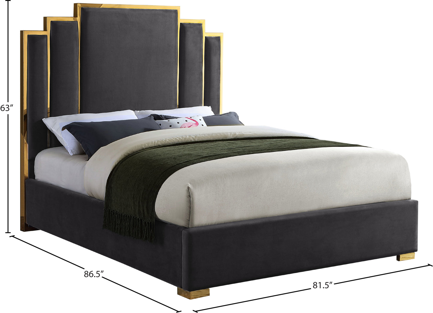 nolita grey velvet king bed k