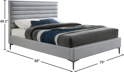 Hilton Grey Linen Textured King Bed K