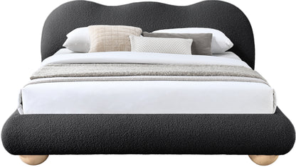 Sawyer Black Boucle Fabric Full Bed (3 Boxes) F