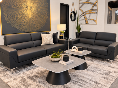 Ashton Charcoal Sofa & Loveseat Set – Showroom Clearance