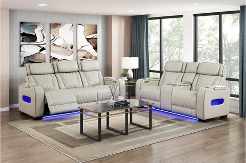 Justine Transformer Power Sofa Cream