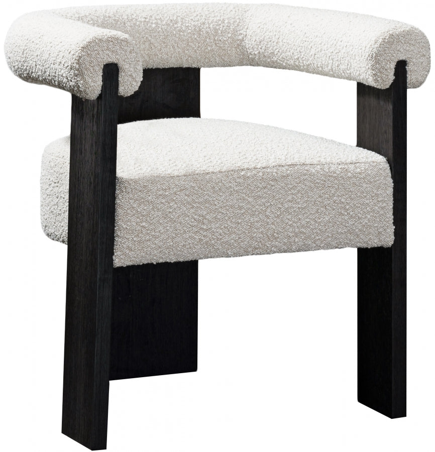 naomi cream boucle fabric dining chair c