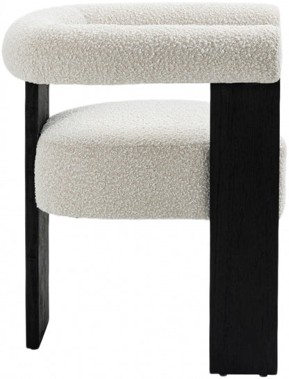 Naomi Cream Boucle Fabric Dining Chair C