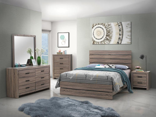 GRIFFIN 4-piece Queen Panel Bedroom Set Barrel Oak