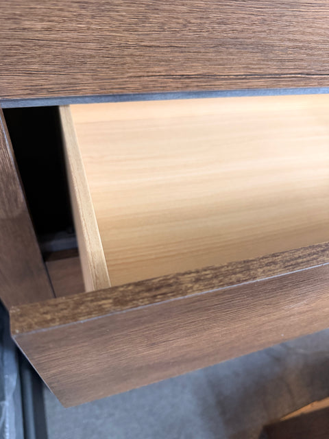 Modern Queen Bedroom Set with 2 Nightstands &amp; 5-Drawer Chest – Floor Sample Clearance