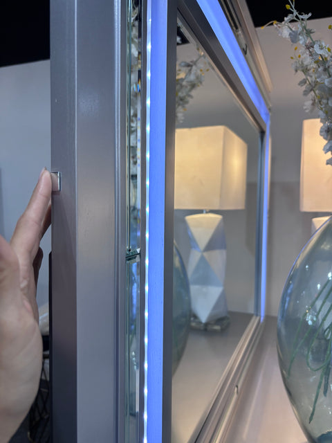 Silver LED Glam Bedroom Set – Floor Sample Closeout