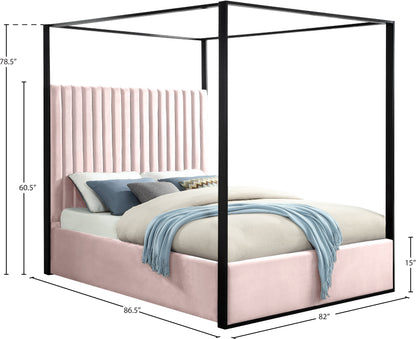 Nash Pink Velvet King Bed K