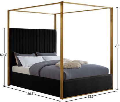 Madeline Black Velvet King Bed K