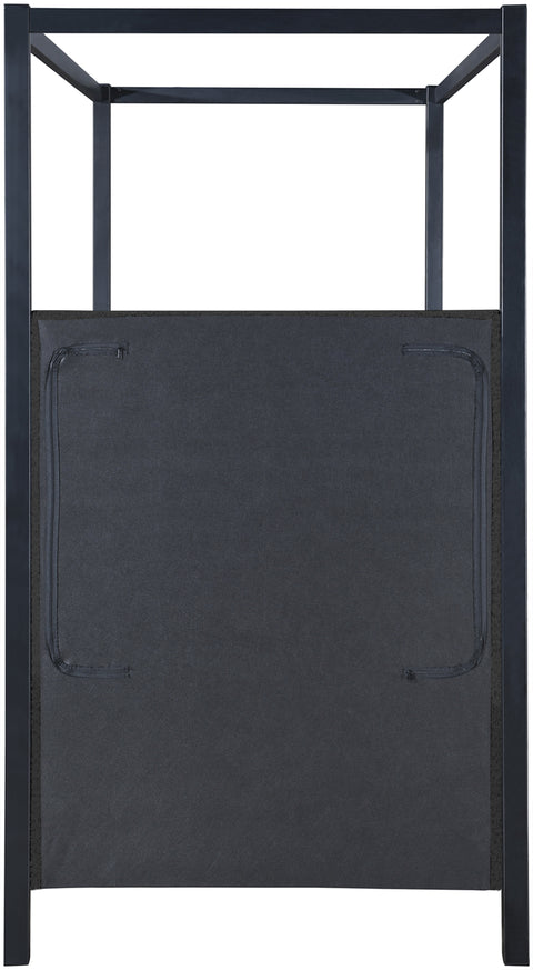 Marmo Black Boucle Fabric Twin Bed (3 Boxes) T