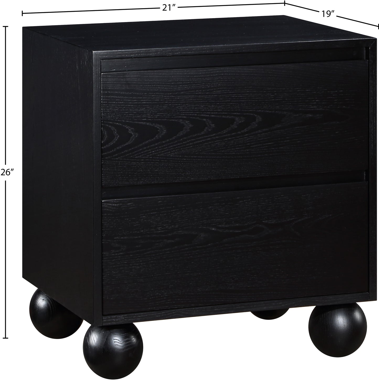 kimora black night stand ns