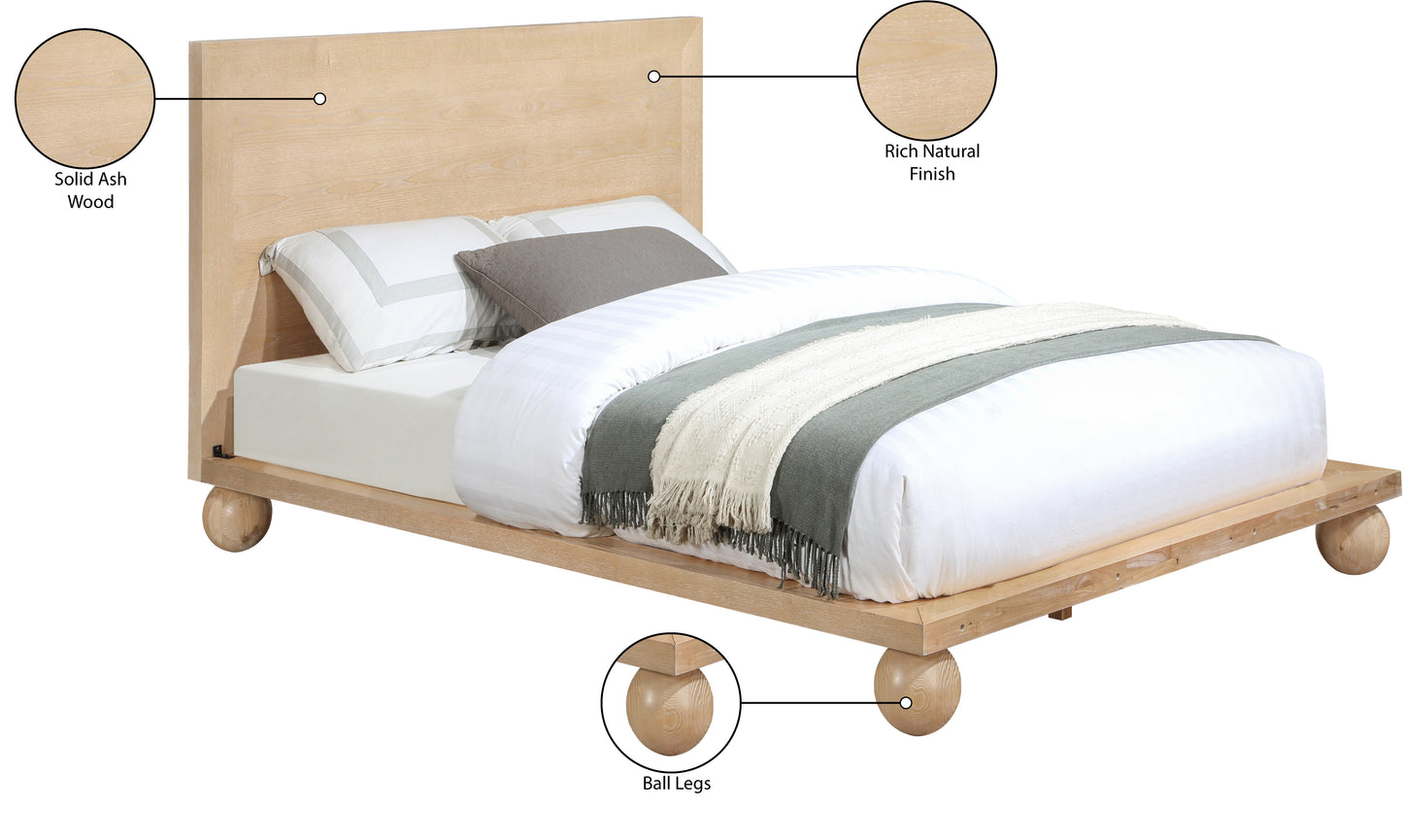 kimora natural king bed (3 boxes) k