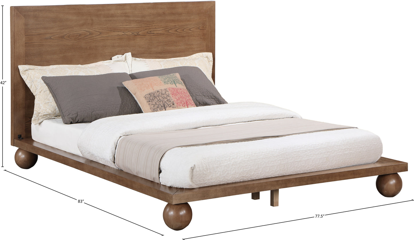 kimora walnut king bed (3 boxes) k