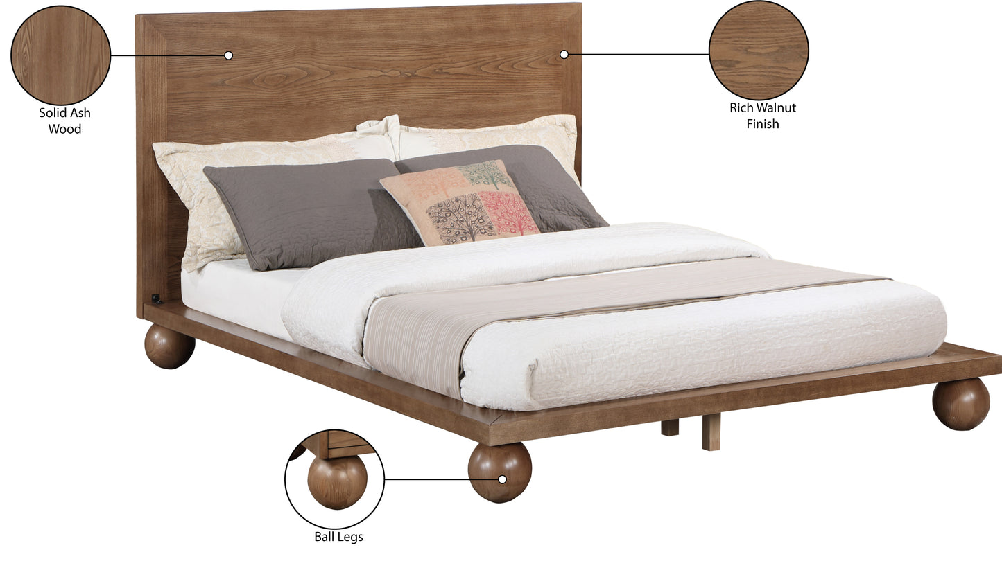 kimora walnut king bed (3 boxes) k