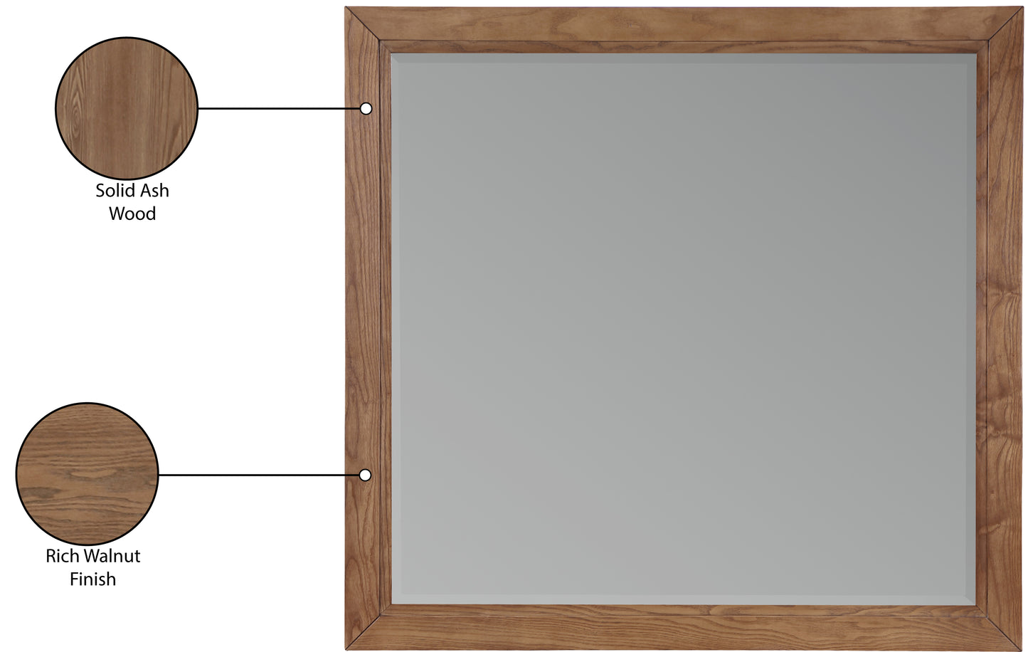 kimora walnut mirror m