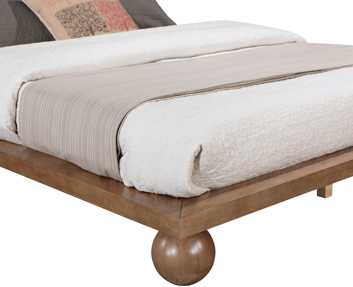 kimora walnut queen bed (3 boxes) q