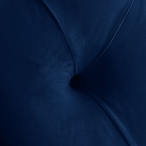Iris Navy Velvet Upholstered Queen Bed, 1 Piece