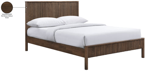 Blaire Walnut Solid Wood Full Bed, 1 Piece