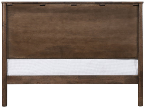 Blaire Walnut Solid Wood Full Bed, 1 Piece