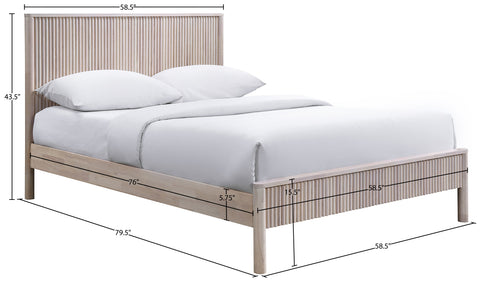 Blaire Natural Solid Wood Full Bed, 1 Piece