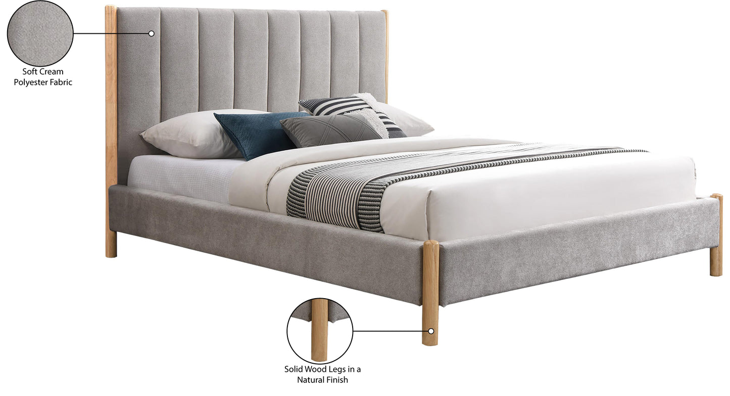 vino grey polyester fabric king bed k