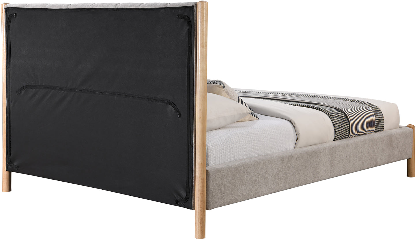 vino grey polyester fabric king bed k