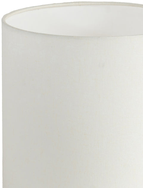 Farrah White Genuine Marble Base And Linen Textured Fabric Shade Table Lamp, 1 Piece
