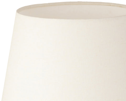 Reese White Genuine Marble And Mango Wood Base With Linen Textured Fabric Shade Table Lamp, 1 Piece