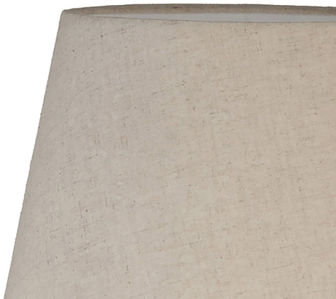 Reese Travertine Travertine And Walnut Wood Base With Linen Textured Fabric Shade Table Lamp, 1 Piece
