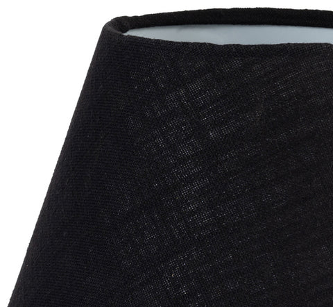 Nola Black Genuine Marble Base And Linen Textured Fabric Shade Table Lamp, 1 Piece