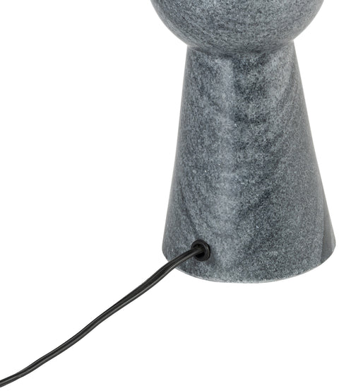 Nola Black Genuine Marble Base And Linen Textured Fabric Shade Table Lamp, 1 Piece