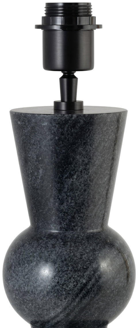 Nola Black Genuine Marble Base And Linen Textured Fabric Shade Table Lamp, 1 Piece