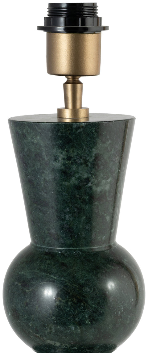Nola Green Genuine Marble Base And Linen Textured Fabric Shade Table Lamp, 1 Piece