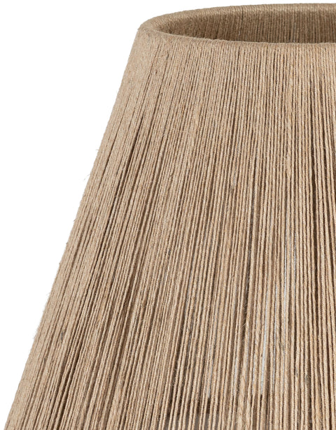 Nola White Genuine Marble Base And Jute Shade Table Lamp, 1 Piece