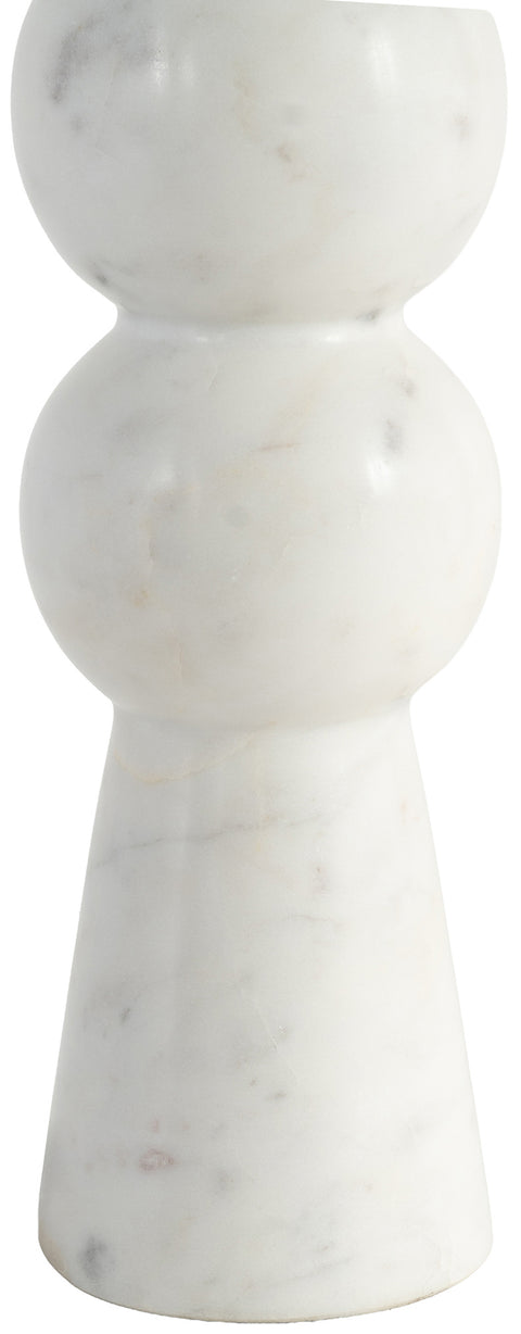 Nola White Genuine Marble Base And Jute Shade Table Lamp, 1 Piece