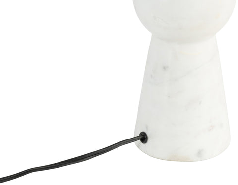 Nola White Genuine Marble Base And Jute Shade Table Lamp, 1 Piece