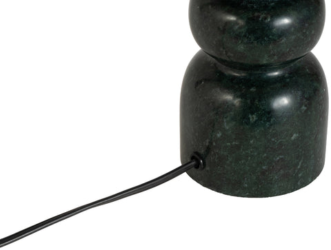 Linden Green Genuine Marble Base And Linen Textured Fabric Shade Table Lamp, 1 Piece