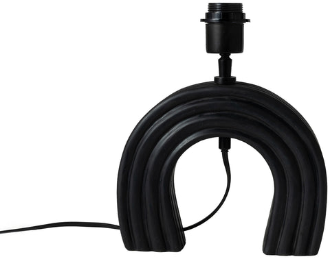 Urban Black Genuine Marble Base And Linen Textured Fabric Shade Table Lamp, 1 Piece