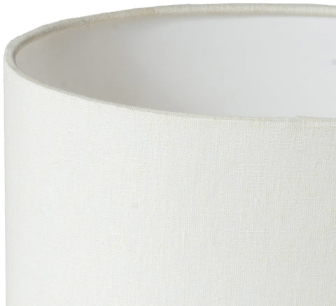 Urban White Genuine Marble Base And Linen Textured Fabric Shade Table Lamp, 1 Piece
