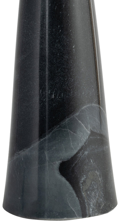 Tessa Black Genuine Marble Base And Linen Textured Fabric Shade Table Lamp, 1 Piece