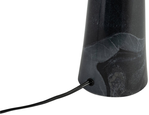 Tessa Black Genuine Marble Base And Linen Textured Fabric Shade Table Lamp, 1 Piece