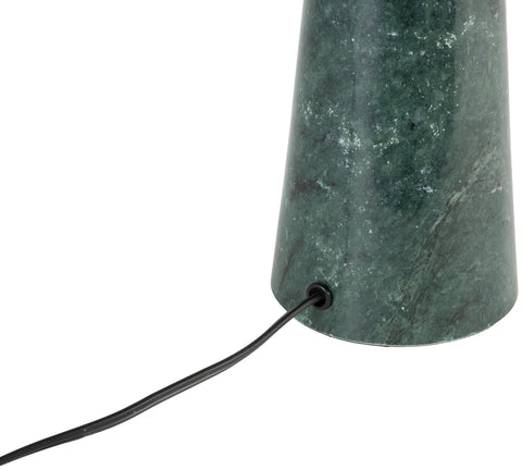 Tessa Green Genuine Marble Base And Linen Textured Fabric Shade Table Lamp, 1 Piece