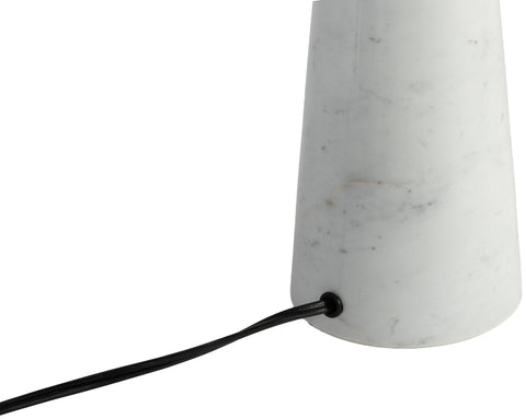 Tessa White Genuine Marble Base And Linen Textured Fabric Shade Table Lamp, 1 Piece