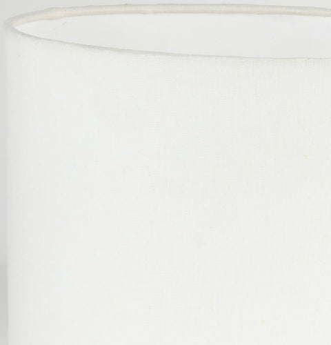 Tessa White Genuine Marble Base And Linen Textured Fabric Shade Table Lamp, 1 Piece