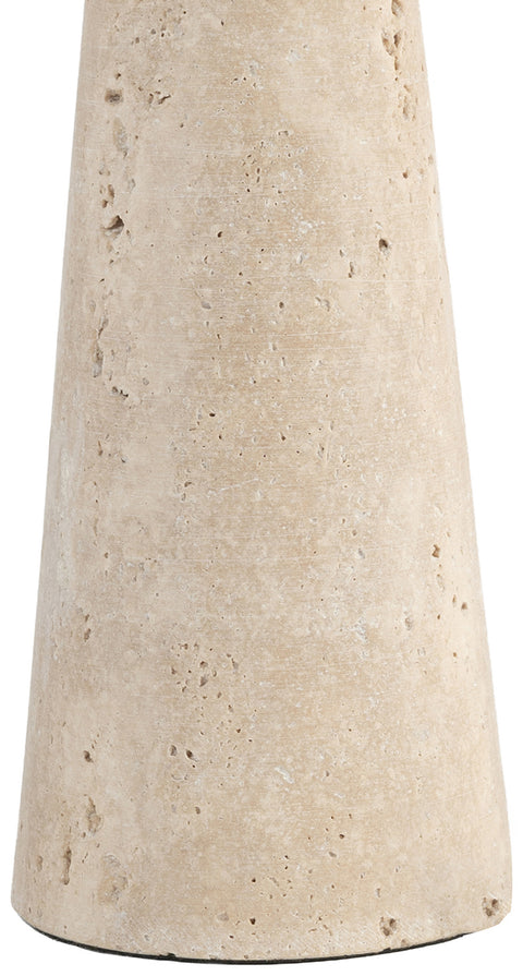 Tessa Travertine Travertine Base And Linen Textured Fabric Shade Table Lamp, 1 Piece