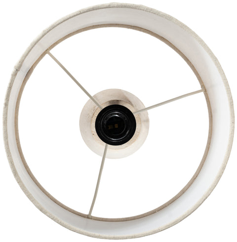 Tessa Travertine Travertine Base And Linen Textured Fabric Shade Table Lamp, 1 Piece