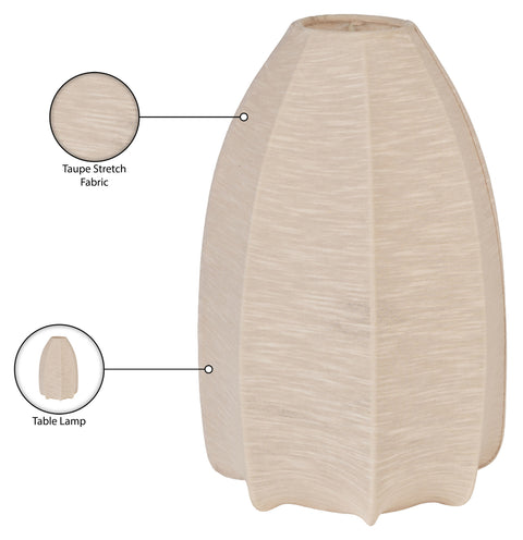 Paloma Taupe Stretch Fabric Table Lamp, 1 Piece