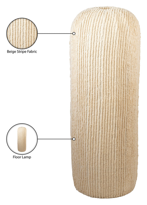 Vale Beige Fabric Floor Lamp, 1 Piece