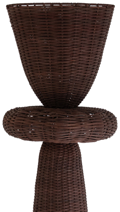 Florence Brown Rattan Floor Lamp, 1 Piece